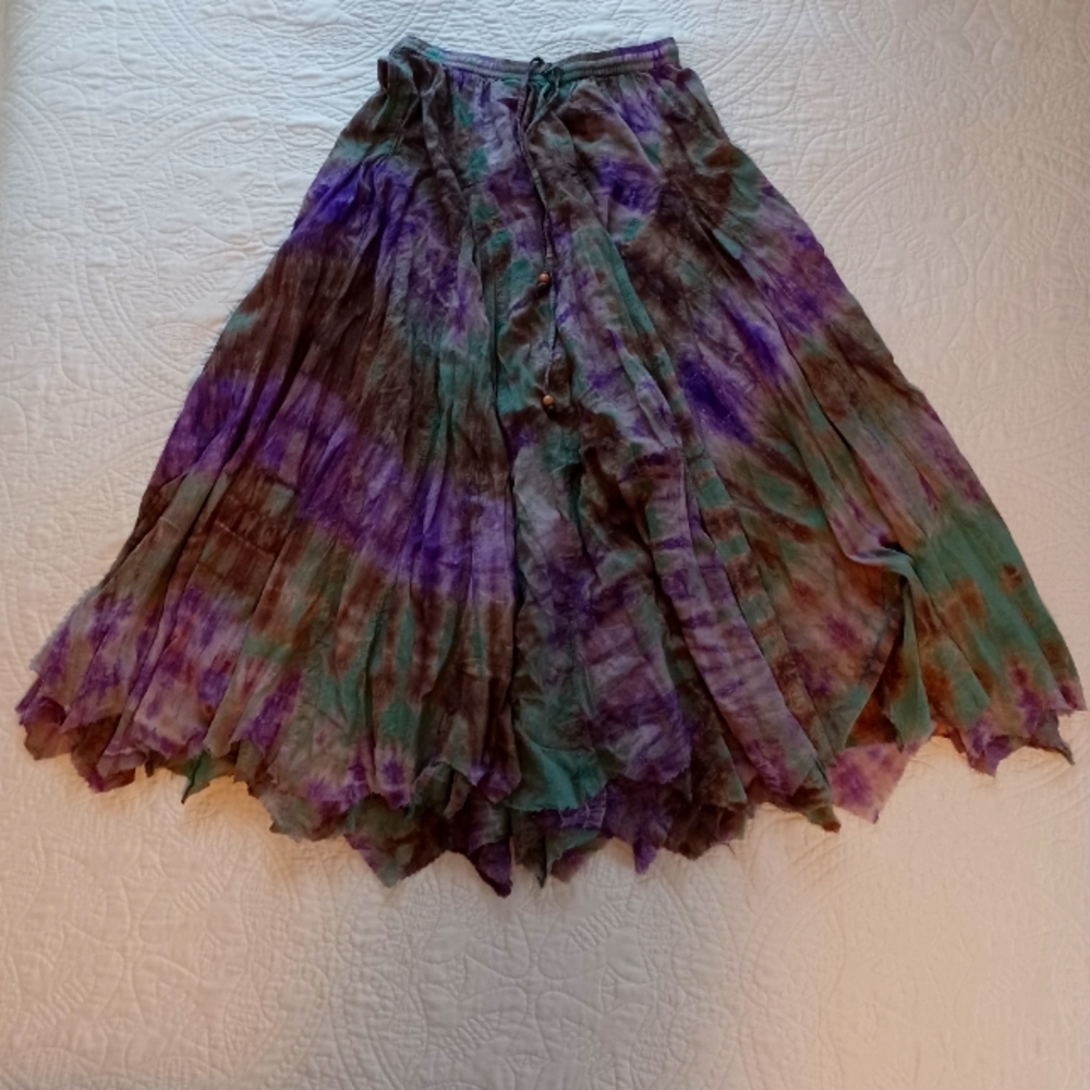 Tie-Dye Maxi Twirler Skirt Sz Medium